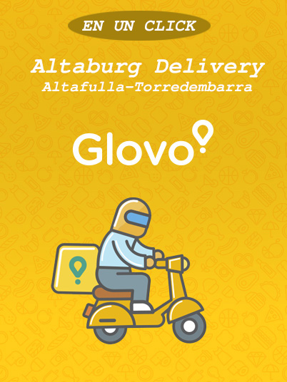 imagen de nuestro sistema de delivery. Utilizamos la plataforma Glovo. clicando podrás hacer tu pedido directamente